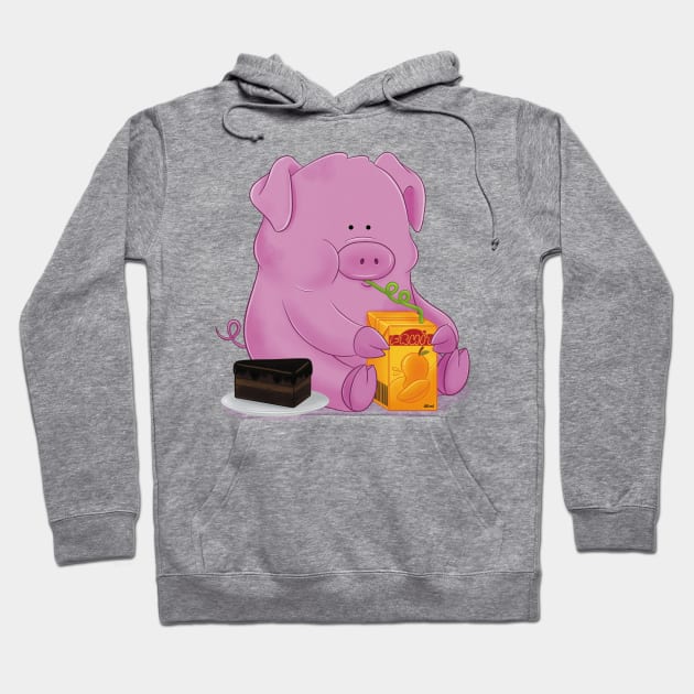 Cute Hungry Pig Hoodie by Sketchbook ni Abi